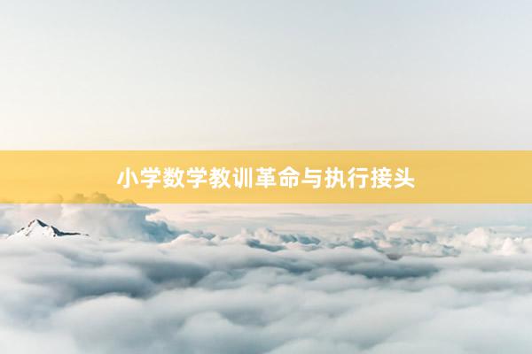 小学数学教训革命与执行接头